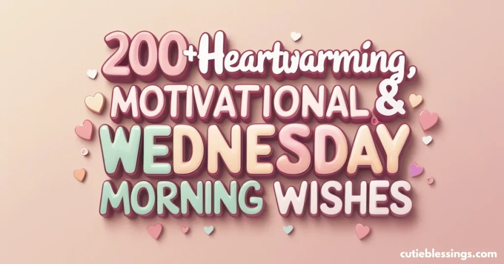 200+ Heartwarming, Motivational & Romantic Wednesday Morning Wishes