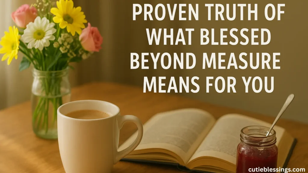 Proven Truth of What Blessed Beyond Measure Means for You