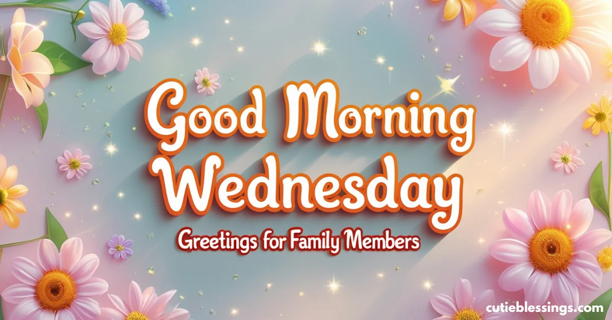 Good Morning Wednesday Greetings for Family Members