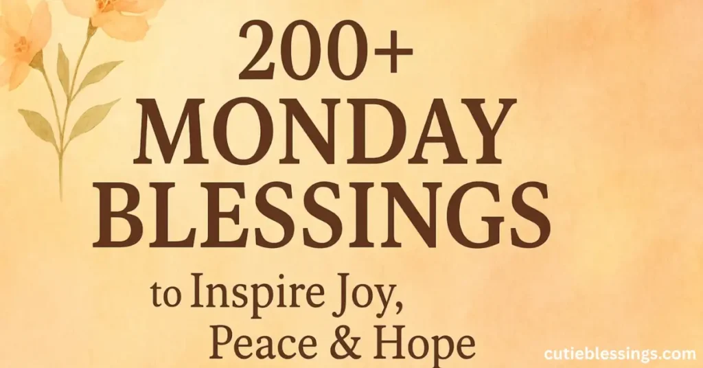 200+ Monday Blessings to Inspire Joy, Peace & Hope