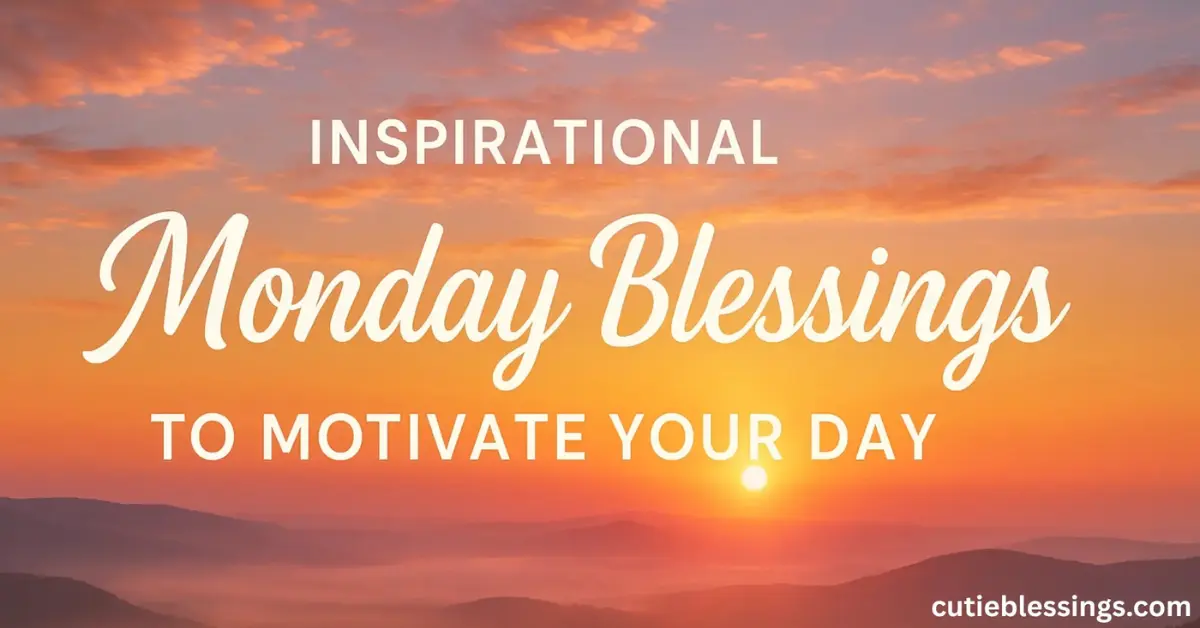 Inspirational Monday Blessings to Motivate Your Day