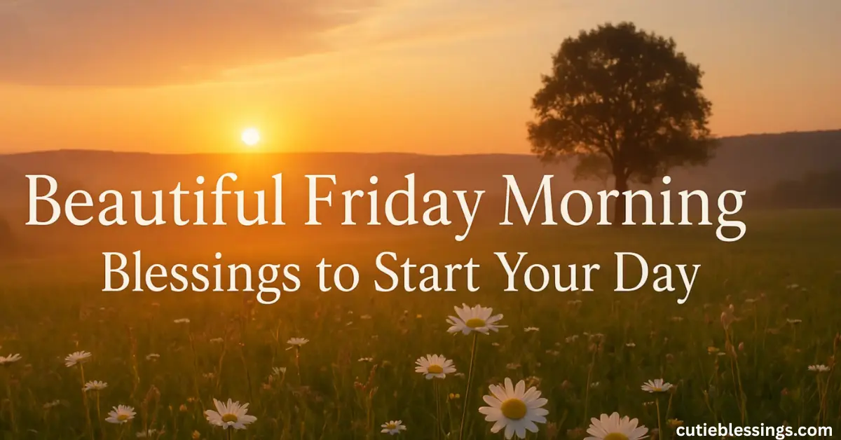 Beautiful Friday Morning Blessings to Start Your Day