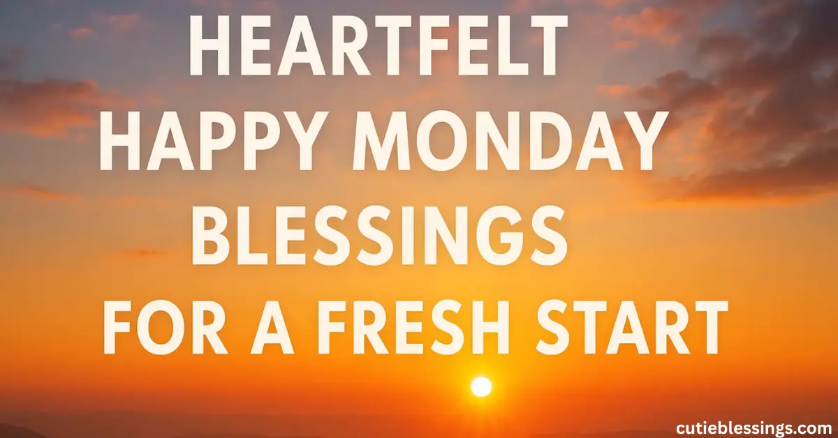 Heartfelt Happy Monday Blessings for a Fresh Start