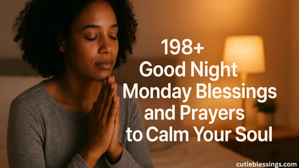 198+ Good Night Monday Blessings and Prayers to Calm Your Soul