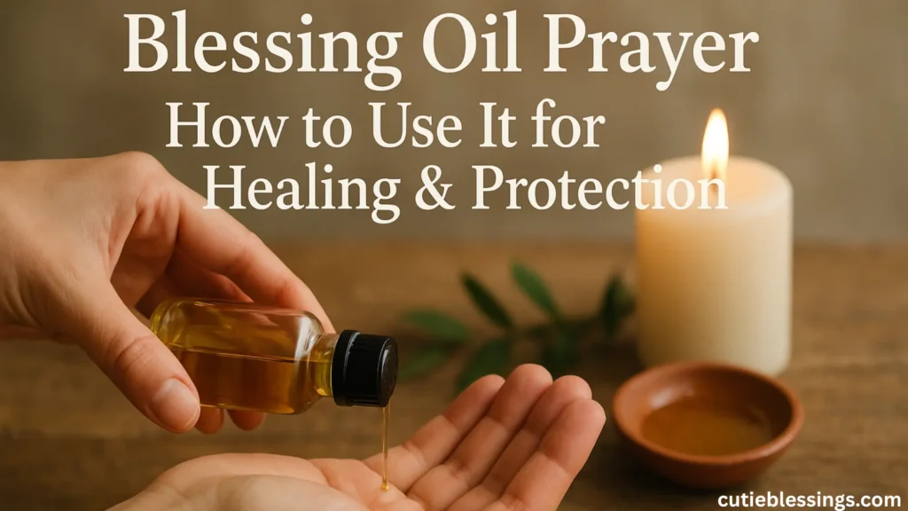 Blessing Oil Prayer – How to Use It for Healing & Protection