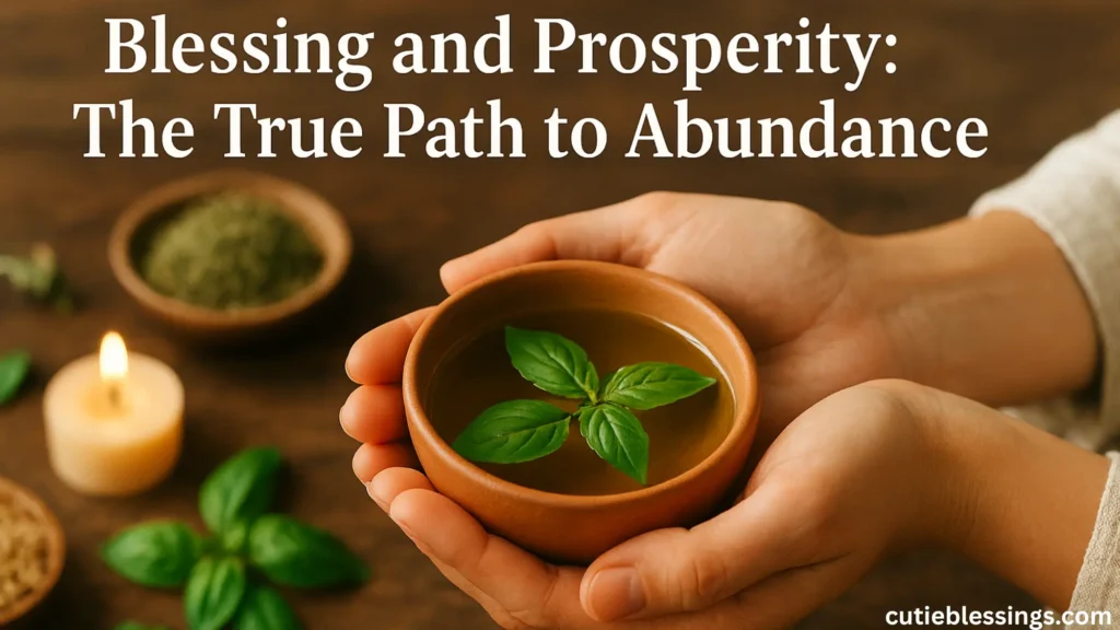 Blessing and Prosperity: The True Path to Abundance