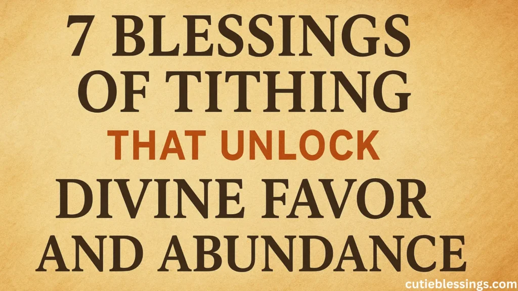 7 Blessings of Tithing That Unlock Divine Favor and Abundance