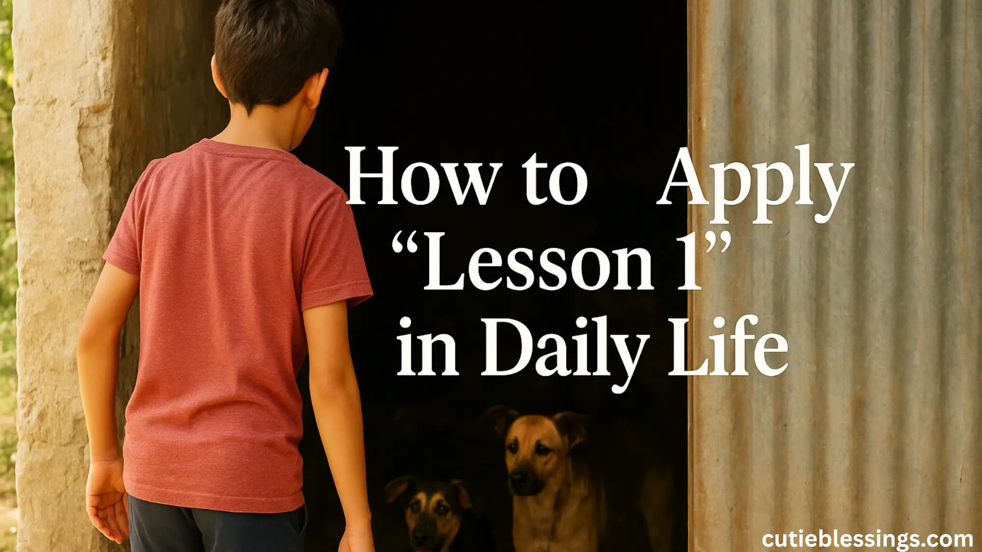 How to Apply “Lesson 1” in Daily Life