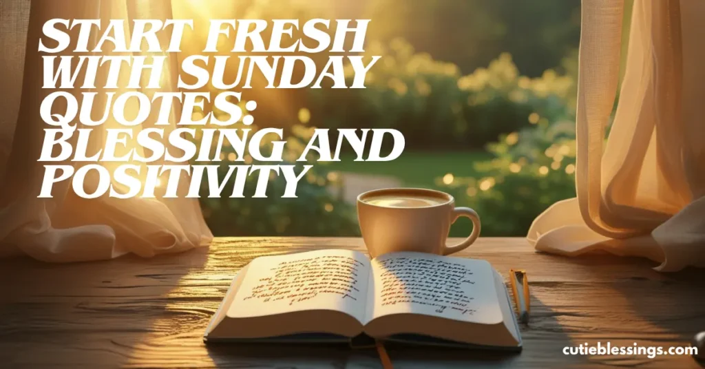 Start Fresh with Sunday Quotes: Blessing and Positivity