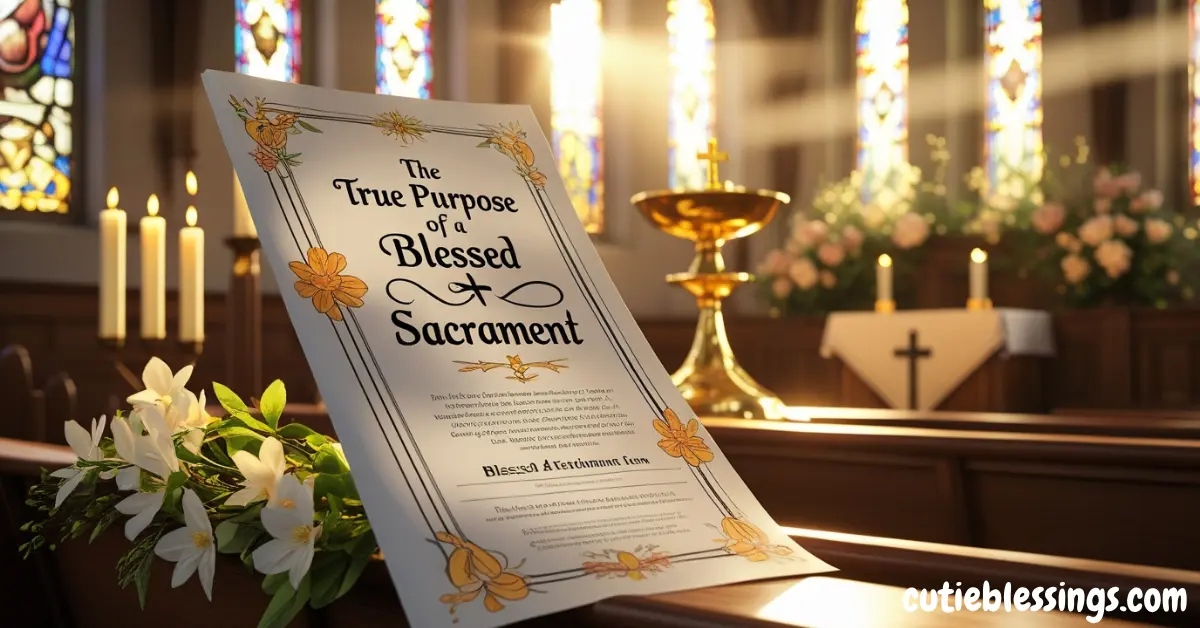 The True Purpose of a Blessed Sacrament Bulletin