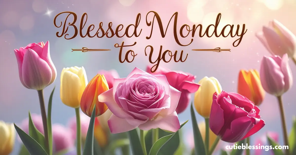 Flower-Themed Monday Blessing Images