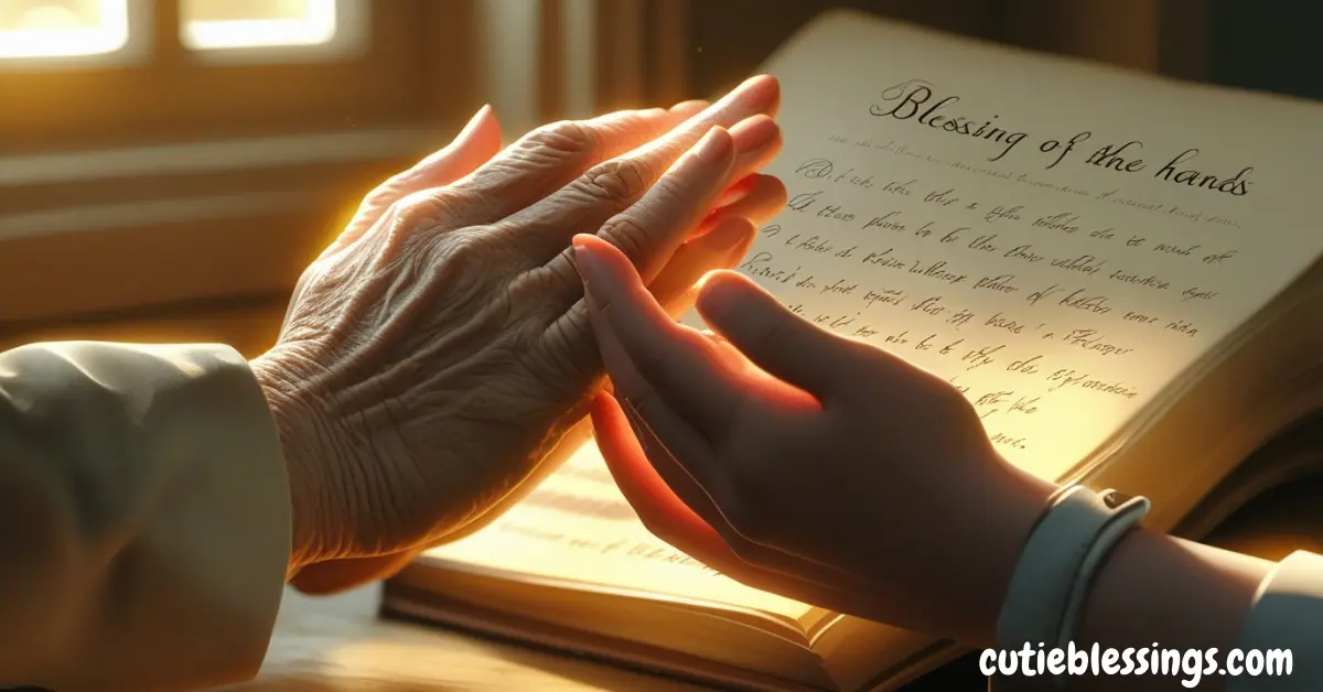 How to Use a Blessings of Hands Poem