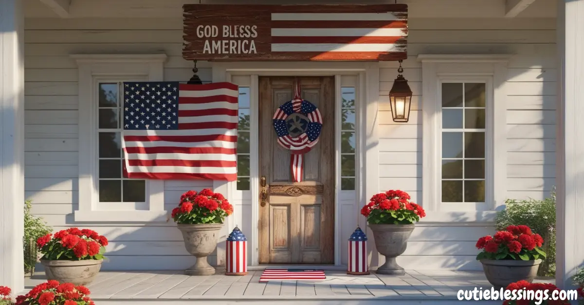 Porch and Outdoor God Bless America Signs