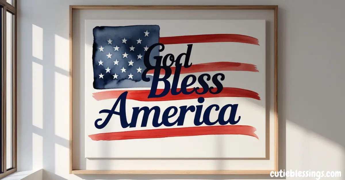 Printable or Canvas God Bless America Signs