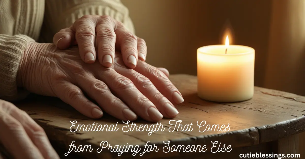 Hands resting calmly near a candle representing emotional support and compassion.