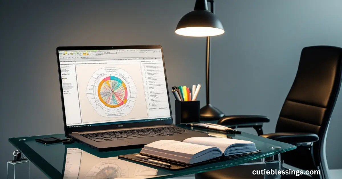 Notebook and laptop displaying research on the benefits of positive declarations.