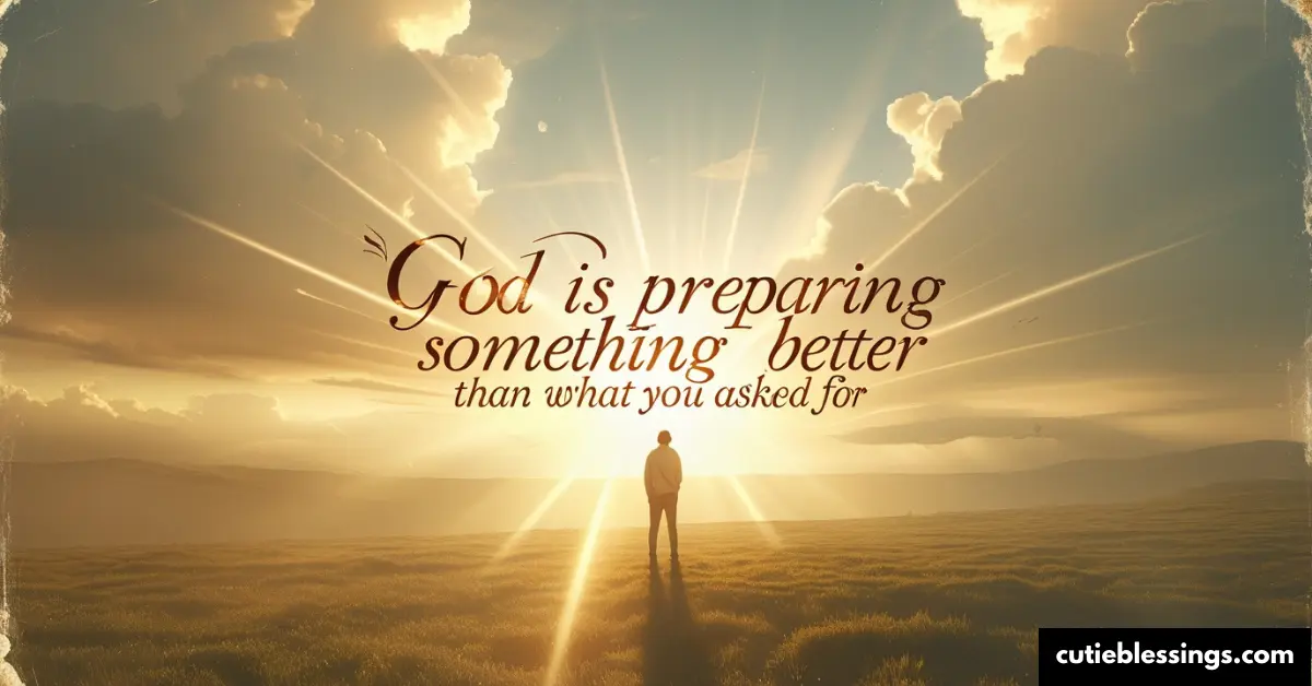 God Is Preparing Something Better Than What You Asked For