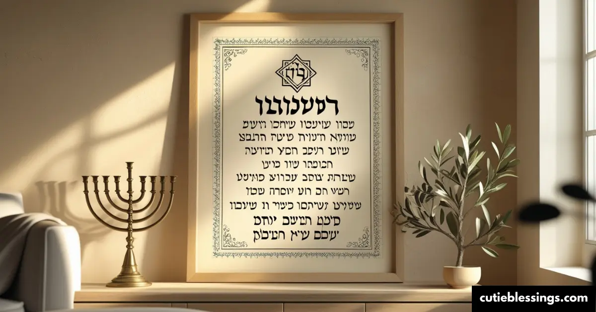 Symbols Commonly Found in Jewish Home Blessing Art