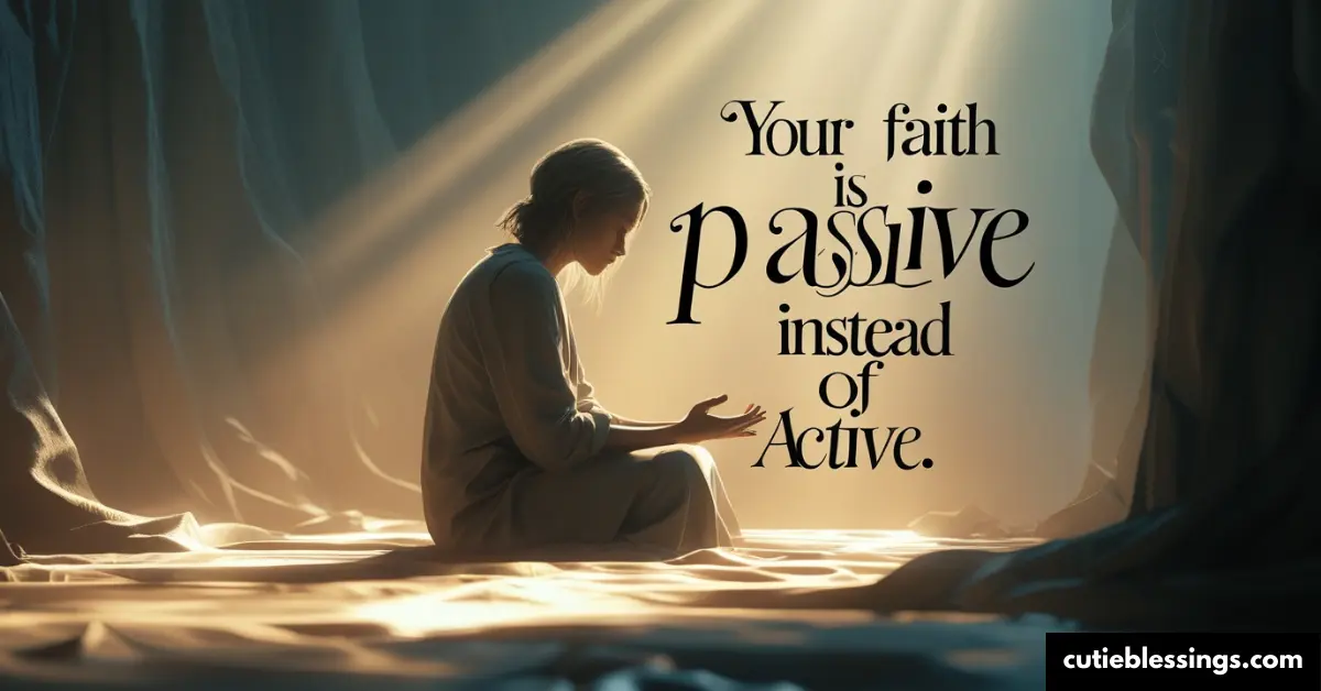 Your Faith Is Passive Instead of Active