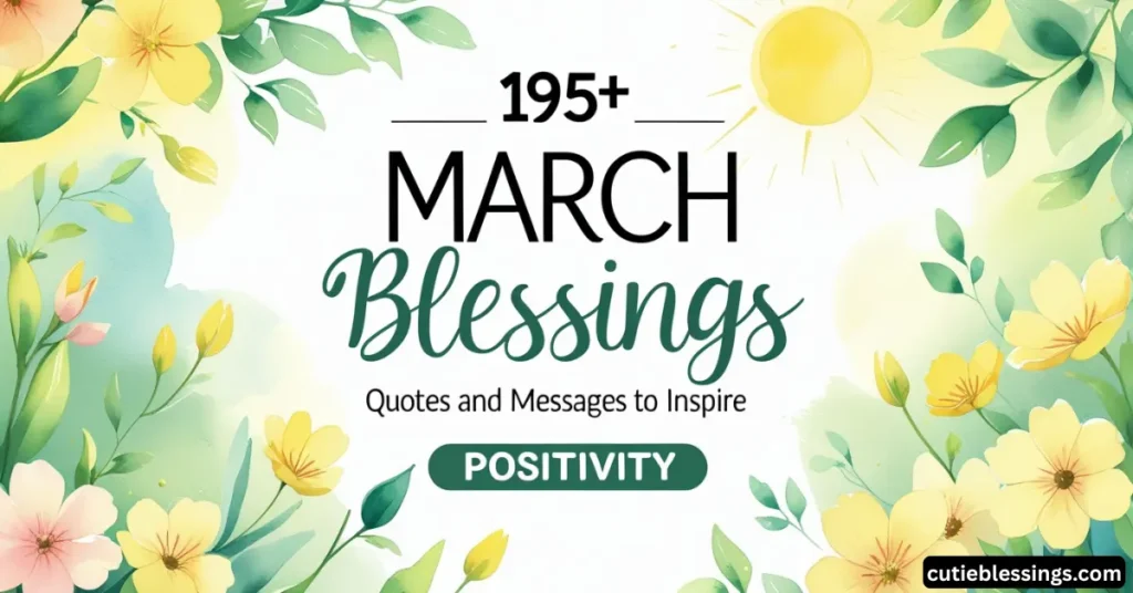 195+ Best March Blessings Quotes and Messages to Inspire Positivity