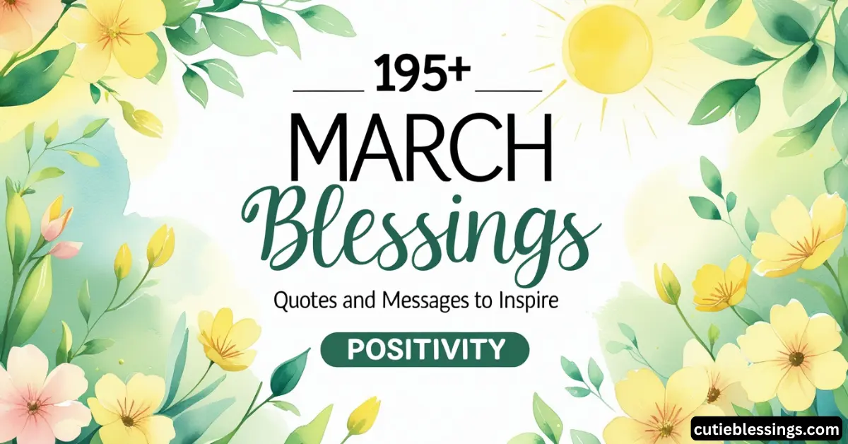 195+ Best March Blessings Quotes and Messages to Inspire Positivity