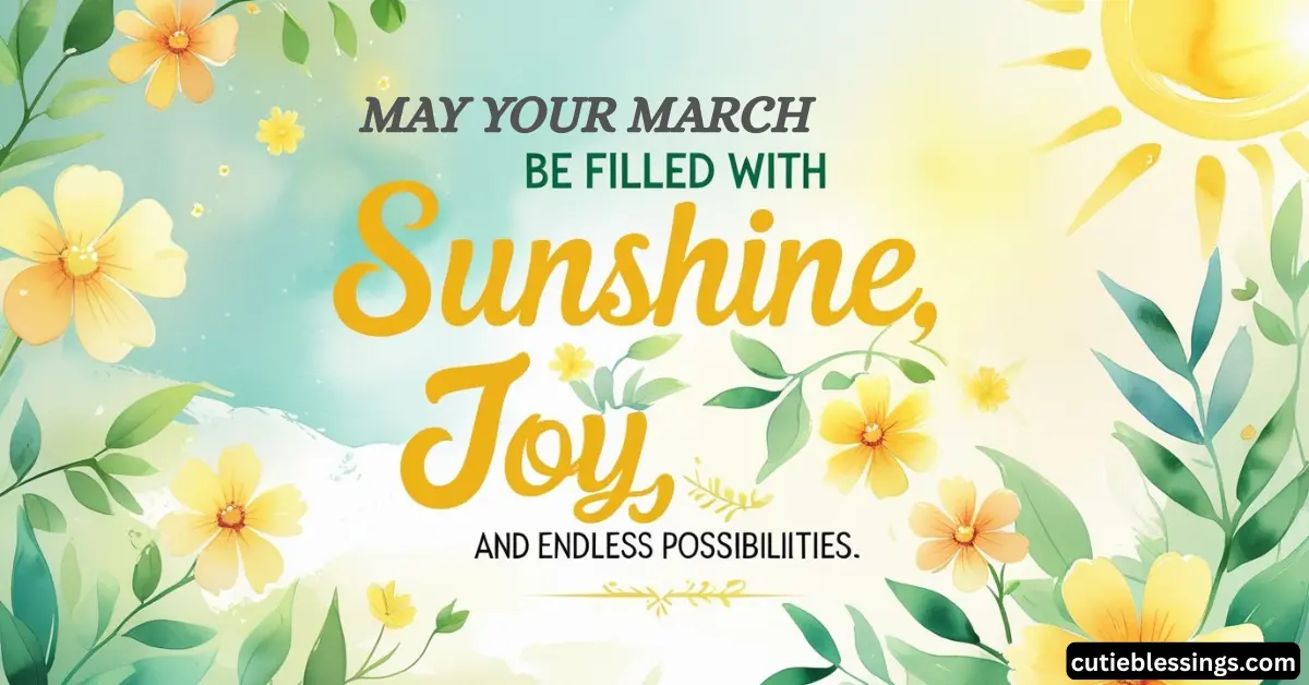 March Blessings Quotes and Messages