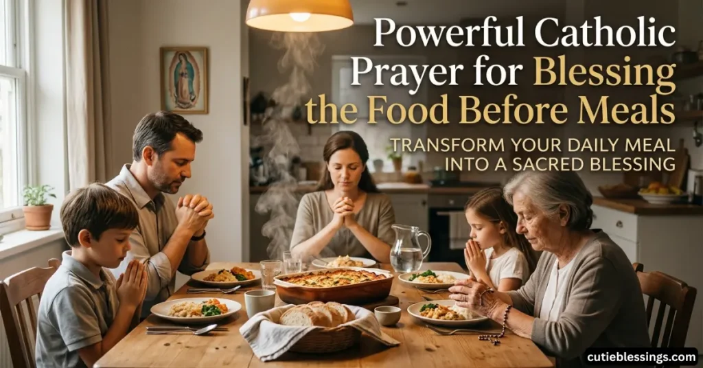 Powerful Catholic Prayer for Blessing the Food Before Meals