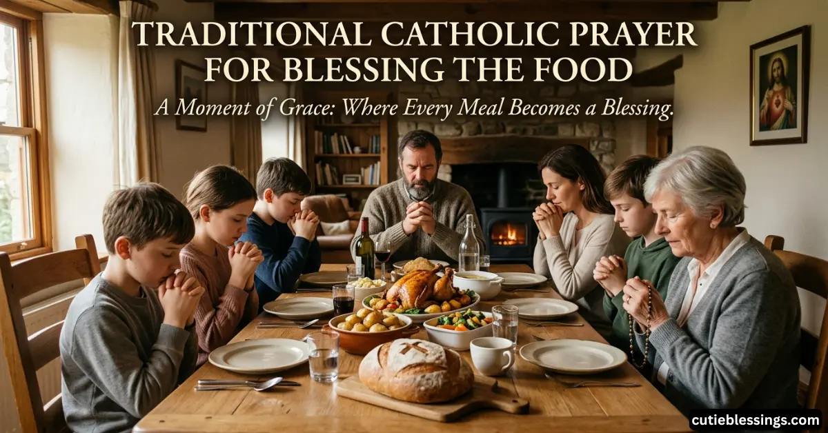 Traditional Catholic Prayer for Blessing the Food
