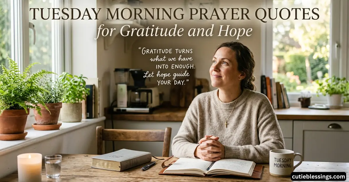 Tuesday Morning Prayer Quotes for Gratitude and Hope 