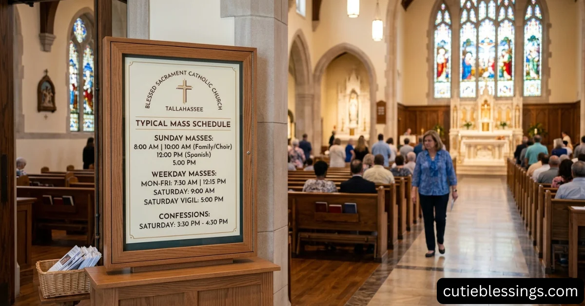 Typical Mass Schedule at Blessed Sacrament Catholic Church Tallahassee