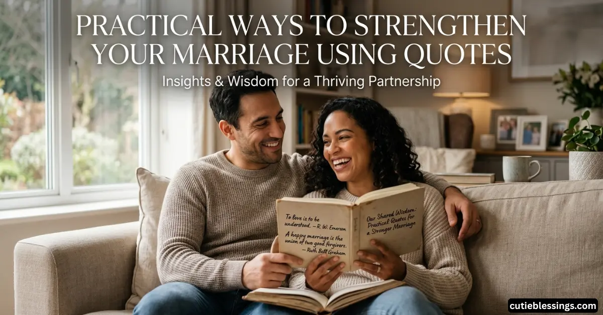 Practical Ways to Strengthen Your Marriage Using Quotes
