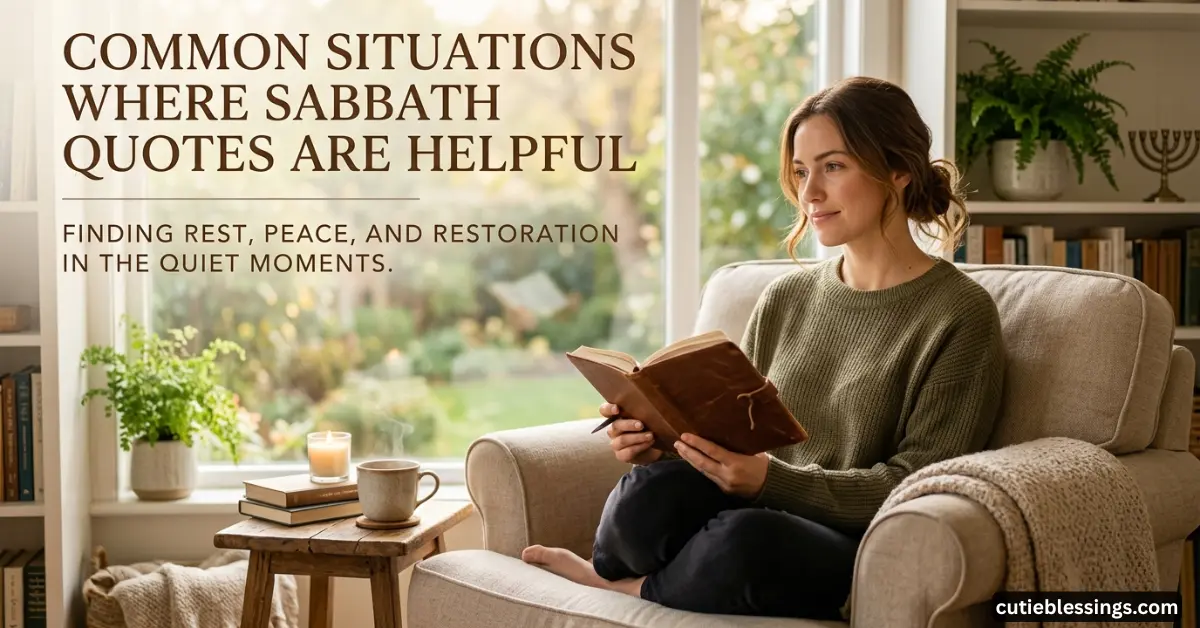 Common Situations Where Sabbath Quotes Are Helpful