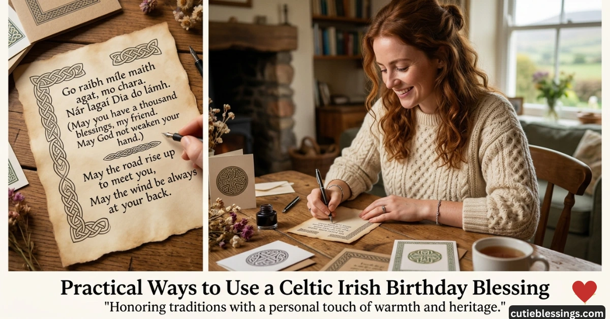 Practical Ways to Use a Celtic Irish Birthday Blessing