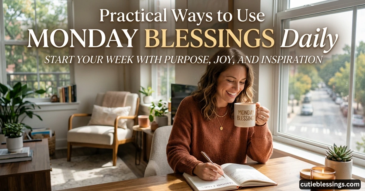 Practical Ways to Use Monday Blessings Daily