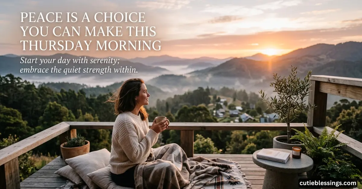 Peace is a choice you can make this Thursday morning