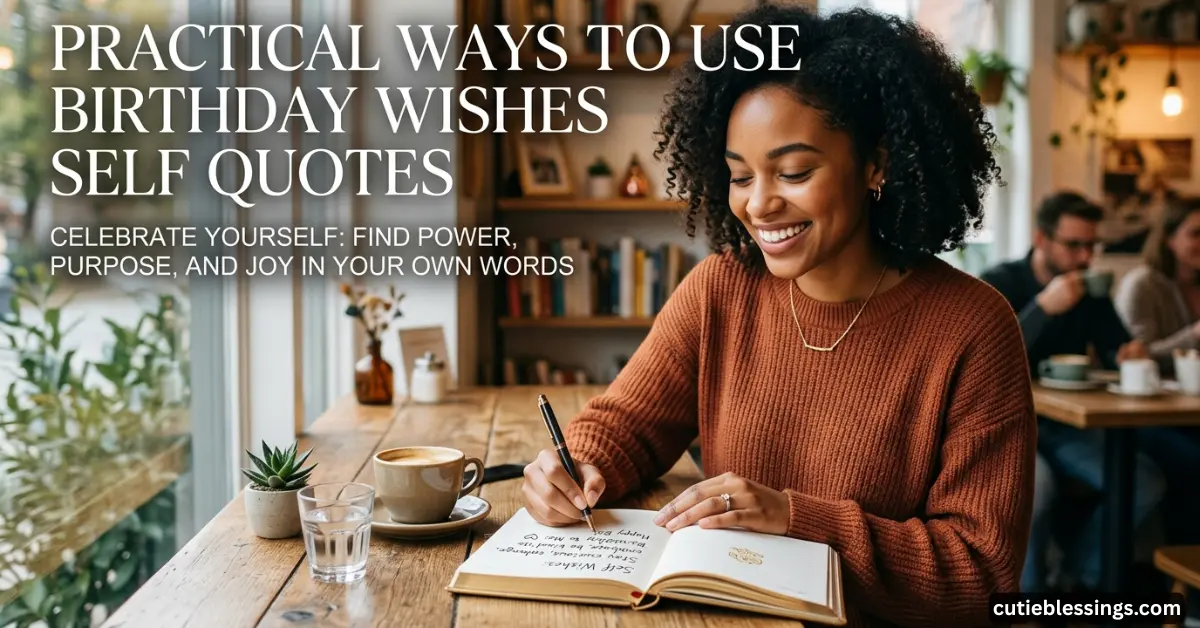 Practical Ways to Use Birthday Wishes Self Quotes