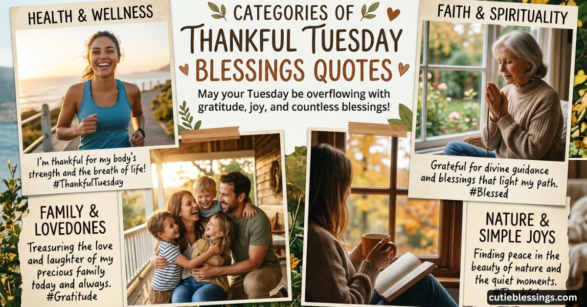 Categories of Thankful Tuesday Blessings Quotes