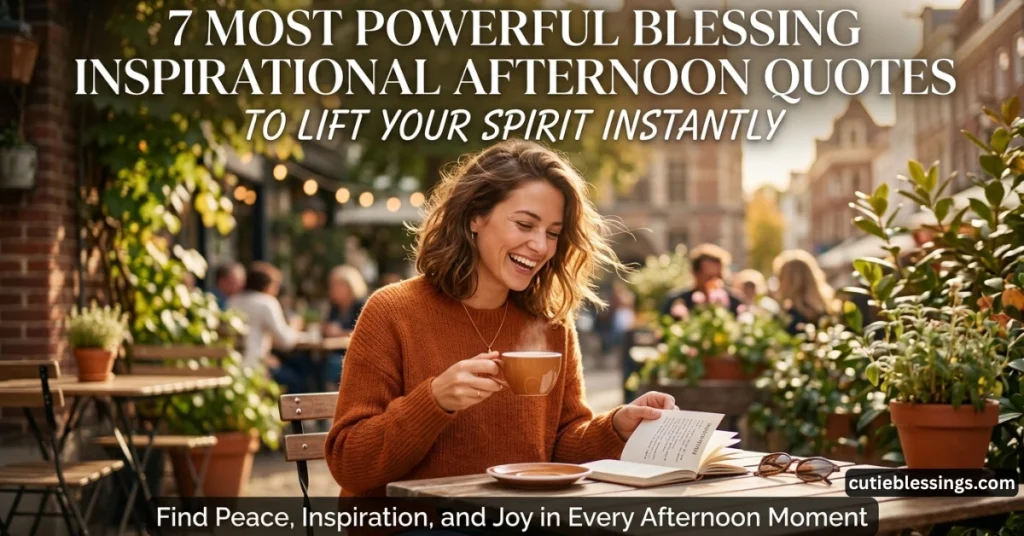 7 Most Powerful Blessing Inspirational Afternoon Quotes to Lift Your Spirit Instantly