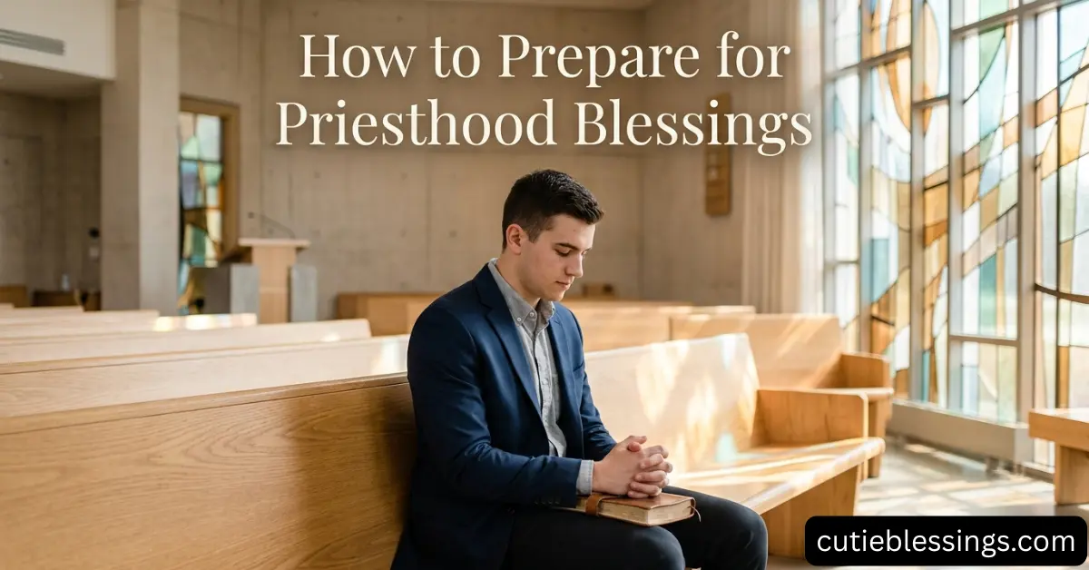How to Prepare for Priesthood Blessings