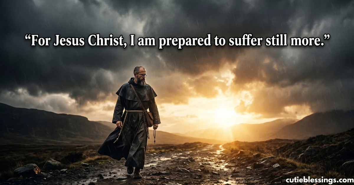 3. "For Jesus Christ, I am prepared to suffer still more."