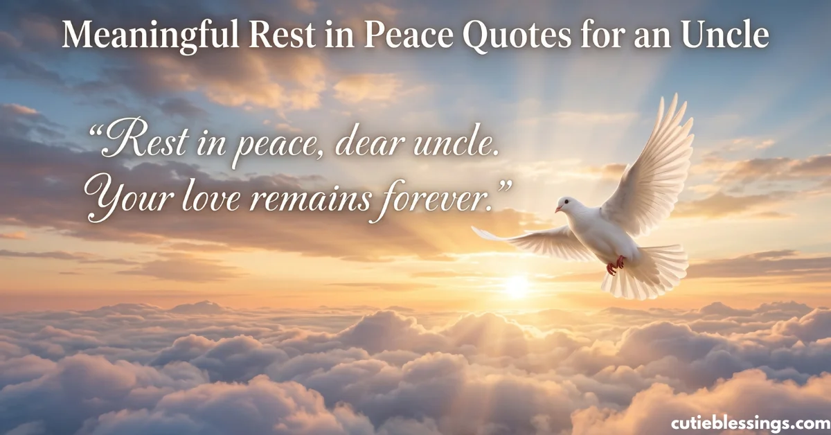 Meaningful Rest in Peace Quotes for an Uncle