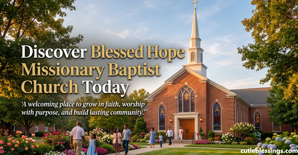 Discover Blessed Hope Missionary Baptist Church Today