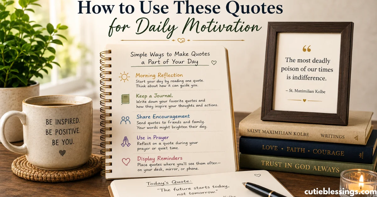 How to Use These Quotes for Daily Motivation
