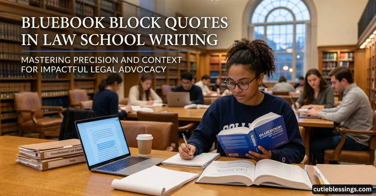 Bluebook Block Quotes in Law School Writing