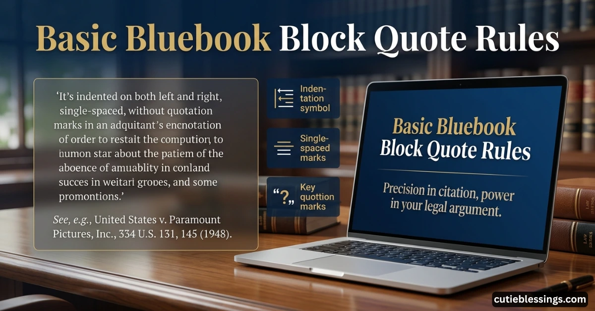 Basic Bluebook Block Quote Rules