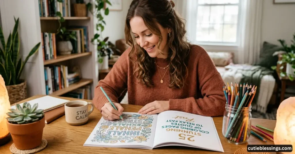 25 Stunning Coloring Pages of Quotes to Relax Fast