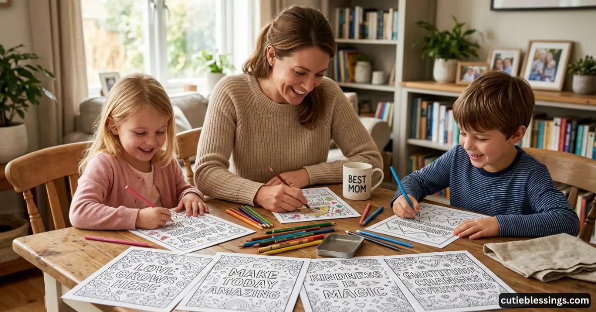 Family-Friendly Quote Coloring Pages