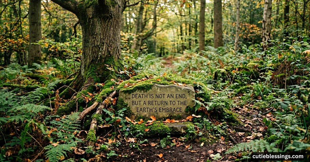 Death is not an end, but a return to the earth’s embrace