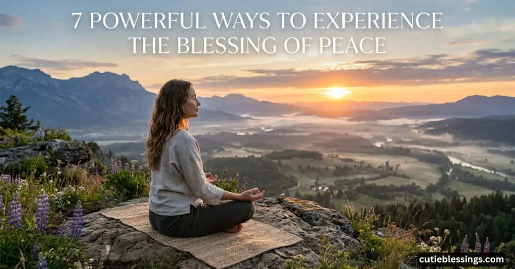 7 Powerful Ways to Experience the Blessing of Peace