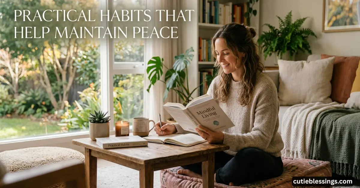 Practical Habits That Help Maintain Peace